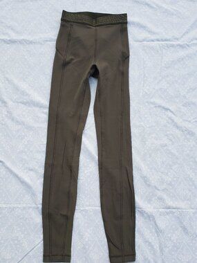 Lululemon Principal Dancer Tight (Nulu) - Armory Olive Green - Size 2